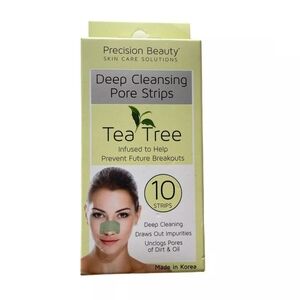 Precision Beauty ,Deep cleansing pore strips Tea tree - 10 strips NIB